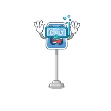 Karikatür yol kenarında dalış hız sınırı