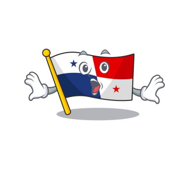 Sürpriz bayrak panama karikatür ile izole