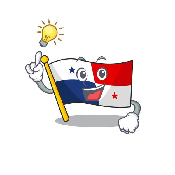 Tener una idea panama bandera almacenada en el armario de carácter — Vector de stock