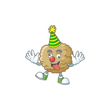 Palyaço marolo meyve çizgi film karakter maskot tarzı.