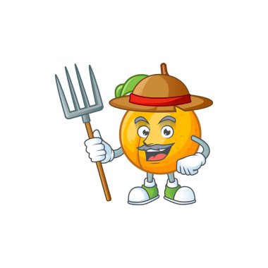 Çizgi film karakter tarzı ile Çiftçi tohumları hindistan cevizi