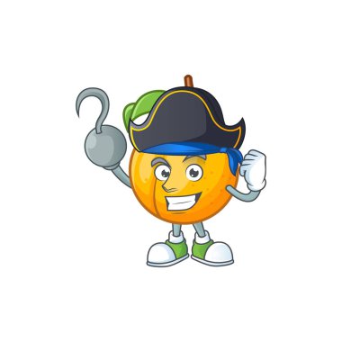 Çizgi film karakter tarzı ile Korsan tohumları hindistan cevizi