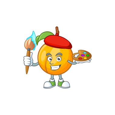 Çizgi film karakter tarzı ile Ressam tohumları hindistan cevizi