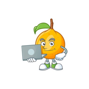 Karikatür karakter tarzı ile dizüstü tohumlar hindistan cevizi ile