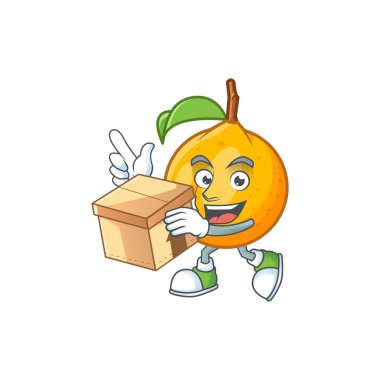 Tarifi gıda için kutu taze hindistan cevizi karikatür ile