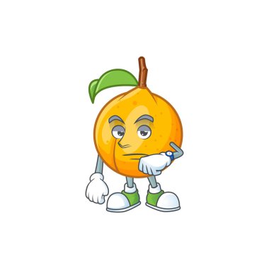 Beyaz arka plan üzerinde bekleyen tohumhindistan cevizi karikatür