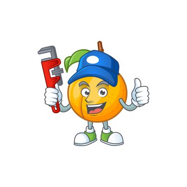 Beyaz arka plan üzerinde Tesisatçı tohumları hindistan cevizi karikatür