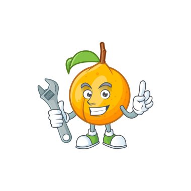 Beyaz arka plan üzerinde Mekanik tohumlar hindistan cevizi karikatür