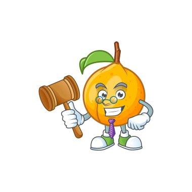 Beyaz arka plan üzerinde Yargıç tohumları hindistan cevizi karikatür