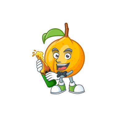 Beyaz arka plan üzerinde bira tohumları hindistan cevizi karikatür ile