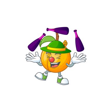 Beyaz arka plan üzerinde tohum hindistan cevizi karikatür Hokkabazlık