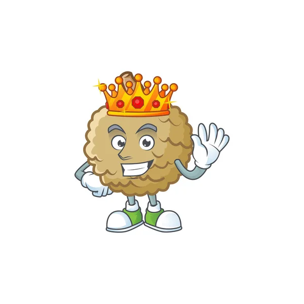 King marolo φρούτο στυλ γελοιογραφία χαρακτήρα μασκότ. — Διανυσματικό Αρχείο