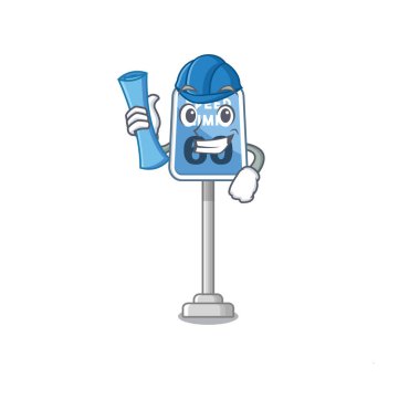 Karikatür yol kenarında Mimar hız sınırı