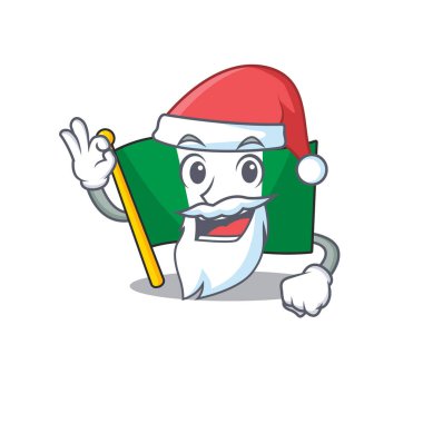 Santa Nijerya bayrağı karikatür çekmecesinde katlanmış