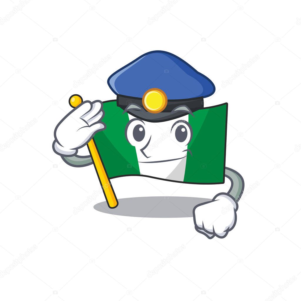 Police nigeria flag flew at mascot pole