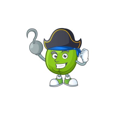 Organik bitki için Korsan casimiroa meyve karikatür