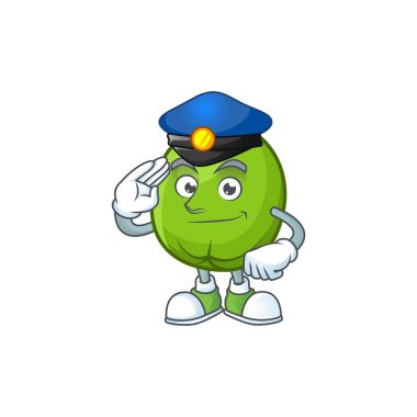 Organik bitki için Polis casimiroa meyve karikatür