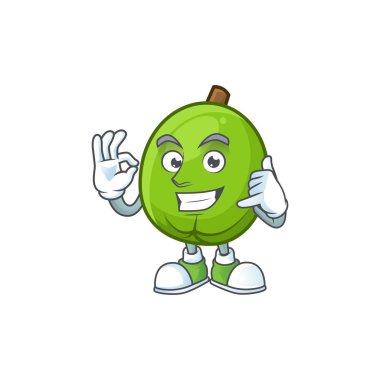 Karikatür maskot tarzı ile bana casimiroa meyve arayın.