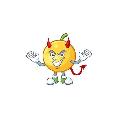 Karakter maskotu Devil mundu meyve karikatür