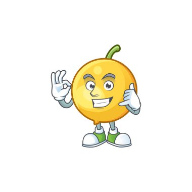 Karakter maskotu tarzı ile bana olgun mundu çağrı.