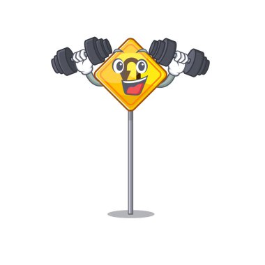 Fitness u kenar yol karikatür üzerinde işareti açmak