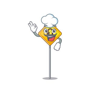 Chef u dönüş işareti karikatür şeklinde