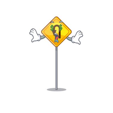 Para göz u dönüş işareti karakter izole