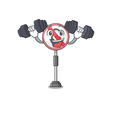 Fitness hiçbir u bir karikatür ile dönüş