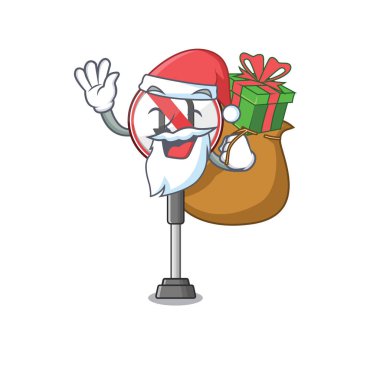 Hediye no u tablo üzerinde karikatür açmak ile Santa