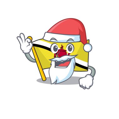 Karakter ile Santa bayrak brunei darussalam