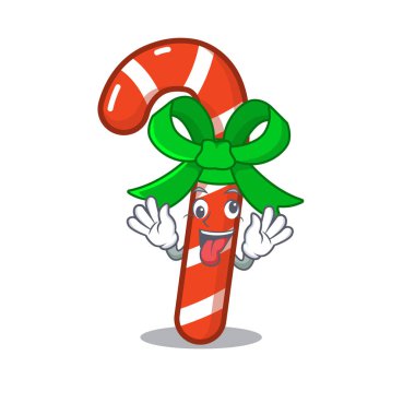 Maskot masanın üzerinde çılgın şeker kamışı