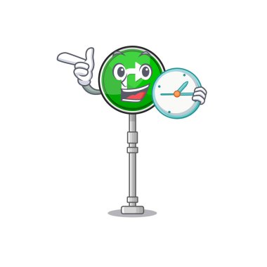 Karikatür masasında saat minyatür sağa dönüş ile