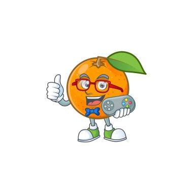 Karikatür maskot şeklinde Oyuncu taze turuncu