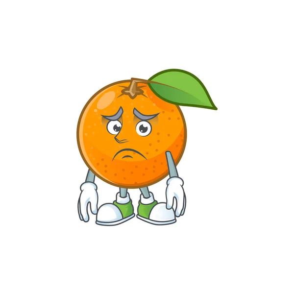 Φόβο φρέσκο πορτοκαλί με σχήμα μασκότ καρτούν — Διανυσματικό Αρχείο