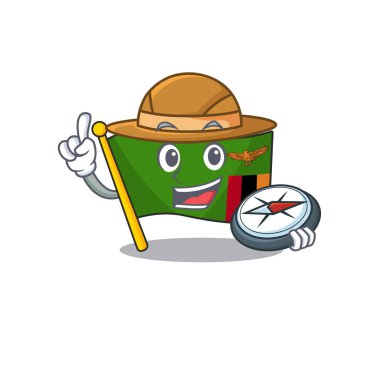 Explorer bayrağı zambiya karikatür kutup kaldırdı