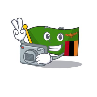 Fotoğrafçı bayrak zambiya karikatür kutup kaldırdı