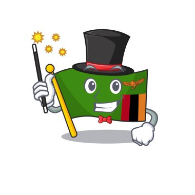 Çekmece maskotu Sihirbaz zambiya karakter bayrağı