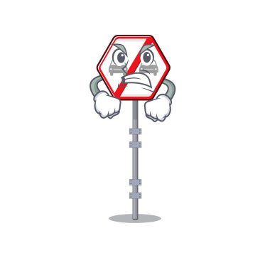 Maskot şekli ile kızgın hiçbir sollama