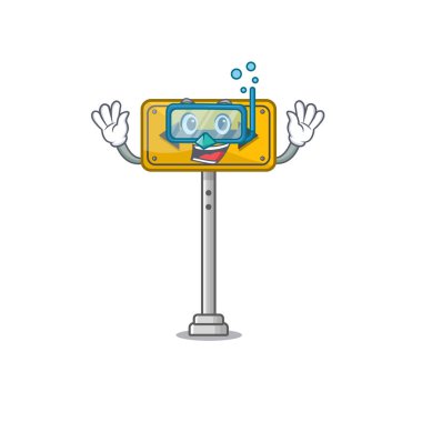 Her iki tarafta şekilli karakter dalış geçiş