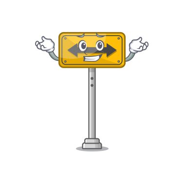 Her iki yan şekilli karakterde sırıtan geçiş