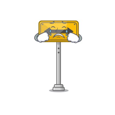 Her iki tarafta karikatür ağlayan geçiş