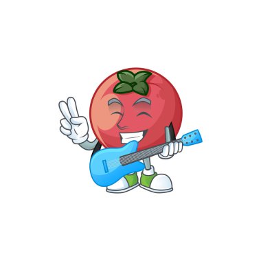 Sağlıklı meyve suyu için gitar kadife elma meyve ile