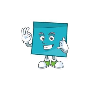 Çizgi film karakteri bana dikdörtgen etiket kağıt çağrı