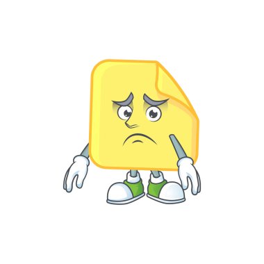 Korkmuş yuvarlak etiket kağıt çizgi film karakter tarzı.