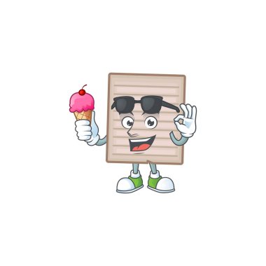 Metin için dondurma vintage defteri kağıt yer ile.