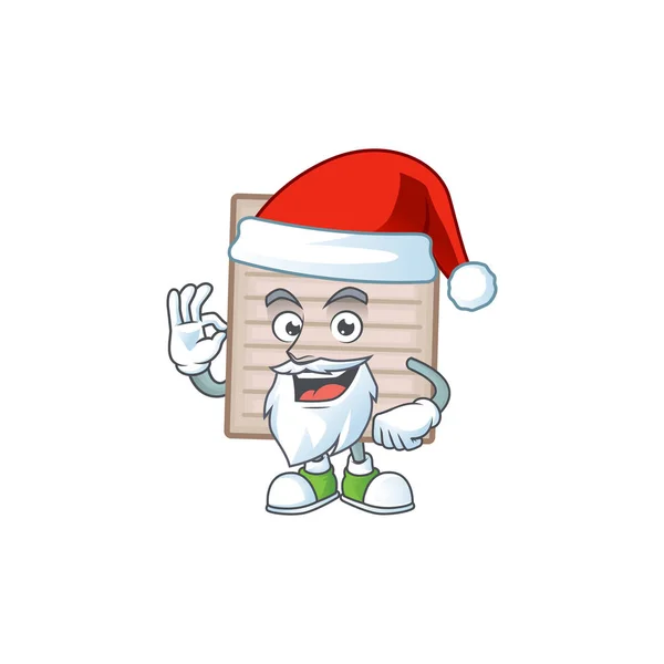 Santa Vintage scrapbook papier cartoon karakter mascotte — Stockvector