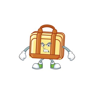 Ekipman ofisi için Scream iş bavul karikatür.