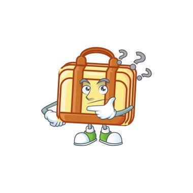 Maskot ile düşünme iş bavul çizgi film karakteri