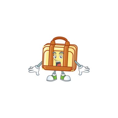 Maskot ile sürpriz iş bavul çizgi film karakteri