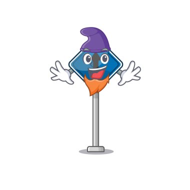 Elf düz ileri çizgi film ile izole